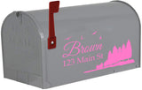Custom Mailbox Address Decal - Family Name Sticker Personalized Decor VWAQ - CMB29
