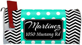 Custom Mailbox Cover - Personalized Magnetic Mailbox Wrap Name and Address VWAQ - PMBM8