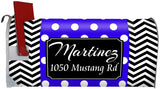 VWAQ Custom Mailbox Cover - Personalized Magnetic Mailbox Wrap Name and Address - PMBM8