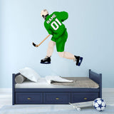 Personalized Hockey Player Wall Sticker - Custom Name Sports Wall Decal for Boys VWAQ - HOL51