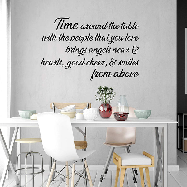 VWAQ Time Around The Table with The People That You Love Wall Decal Dining Room Family Quotes