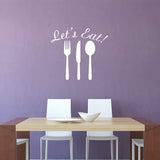 Let's Eat Dining Room Wall Decals Kitchen Sayings Vinyl Letters Quotes VWAQ