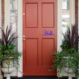 Hello Front Door Decal Welcoming Home Decor Vinyl Sticker Lettering VWAQ
