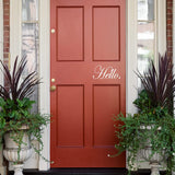 Hello Front Door Decal Welcoming Home Decor Vinyl Sticker Lettering VWAQ