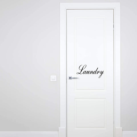 VWAQ Laundry Door Decal Vinyl Sticker Laundry Room Decor Home Decorations