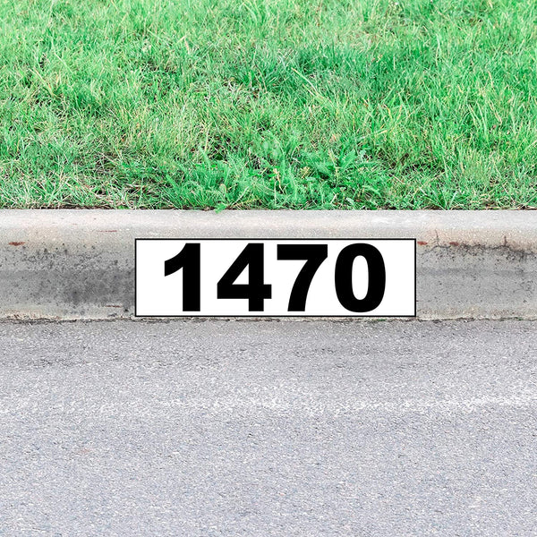 VWAQ Personalized Home Address Curb Sign Decal Custom Plain Number Sticker Outdoor Decor - PCCD8