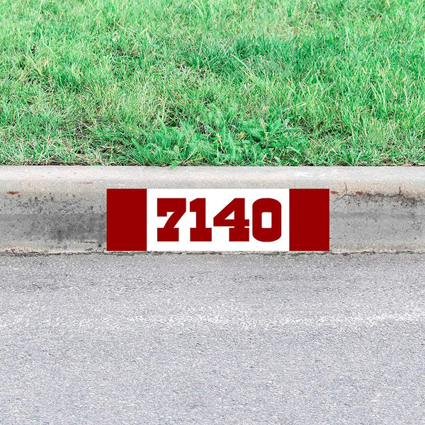 VWAQ Custom Curbside Numbers Decal Personalized Curb Street Address Sticker Home Decor - PCCD12