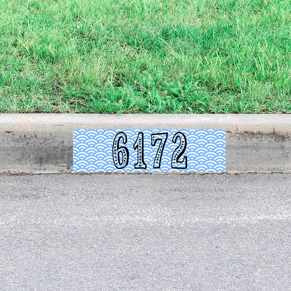 VWAQ Personalized Curbside Street Number Sticker Custom Curb Address Decal Vinyl Home Decor - PCCD13