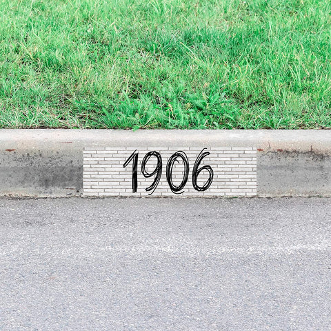 VWAQ Customized Curbside Street Address Decal Concrete Sticker Personalized Curbside Decor - PCCD15