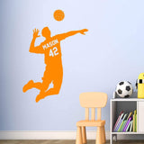 Volleyball Player Decal with Personalized Name VWAQ - CS42