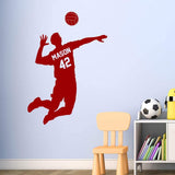 Volleyball Player Decal with Personalized Name VWAQ - CS42