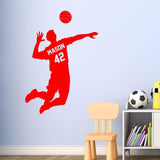 Volleyball Player Decal with Personalized Name VWAQ - CS42