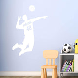 Volleyball Player Decal with Personalized Name VWAQ - CS42