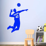 Volleyball Player Decal with Personalized Name VWAQ - CS42
