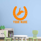 Cowboy Rodeo Wall Decal with Personalized Name VWAQ - CS45