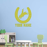 Cowboy Rodeo Wall Decal with Personalized Name VWAQ - CS45
