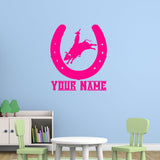 Cowboy Rodeo Wall Decal with Personalized Name VWAQ - CS45