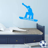 Snowboarder Wall Decal with Personalized Name VWAQ - CS46
