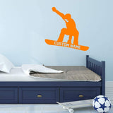 Snowboarder Wall Decal with Personalized Name VWAQ - CS46