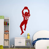 Football Player Wall Decal with Personalized Name VWAQ - CS48