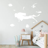 Scuba Diver Wall Decal Ocean Theme Decor VWAQ - V1