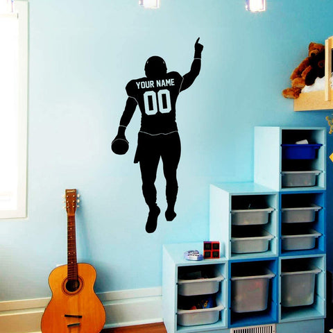 VWAQ Personalized Football Player Sports Decal  - CS52