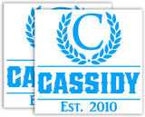 Custom Name Decals For Cornhole Board VWAQ - CS56