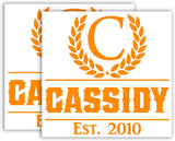 Custom Name Decals For Cornhole Board VWAQ - CS56