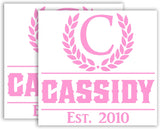 Custom Name Decals For Cornhole Board VWAQ - CS56