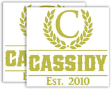 Custom Name Decals For Cornhole Board VWAQ - CS56