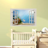 VWAQ - Nursery Ocean Window Decal Underwater Wall Stickers Kids Peel and Stick - NWT26