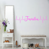 Familia Heartbeat Line Family Vinyl Decals VWAQ
