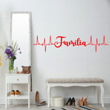 Familia Heartbeat Line Family Vinyl Decals VWAQ