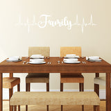 Family Heartbeat Line Wall Decal Living Room Home Decor VWAQ
