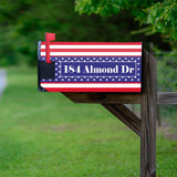 VWAQ Custom American Flag Mailbox Magnetic Personalized Mailbox Cover - PMBM15