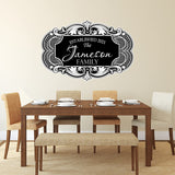 Personalized Home Decor - Custom Peel and Stick Family Name Wall Decal VWAQ - NS9