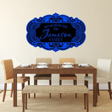 Personalized Home Decor - Custom Peel and Stick Family Name Wall Decal VWAQ - NS9