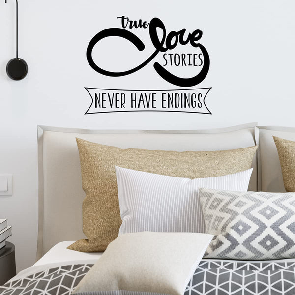 VWAQ True Love Stories Never Have Endings Wall Decal Romantic Wall Decor