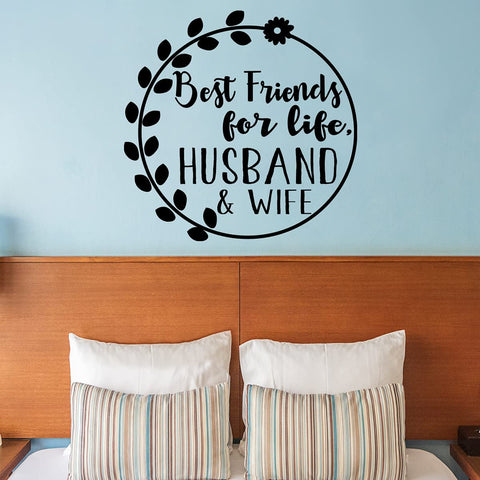 VWAQ Bestfriends for Life Husband and Wife Wall Decal Romantic Wall Decor