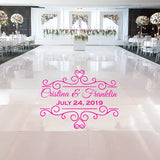 Dance Floor Personalized Wedding Decals VWAQ - CS80