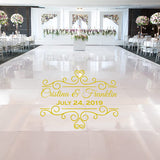 Dance Floor Personalized Wedding Decals VWAQ - CS80