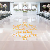 Dance Floor Personalized Wedding Decals VWAQ - CS80