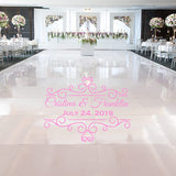 Dance Floor Personalized Wedding Decals VWAQ - CS80