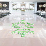 Dance Floor Personalized Wedding Decals VWAQ - CS80