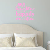 Love Laughter and Happily Ever After Wall Decal Romantic Wall Decor VWAQ