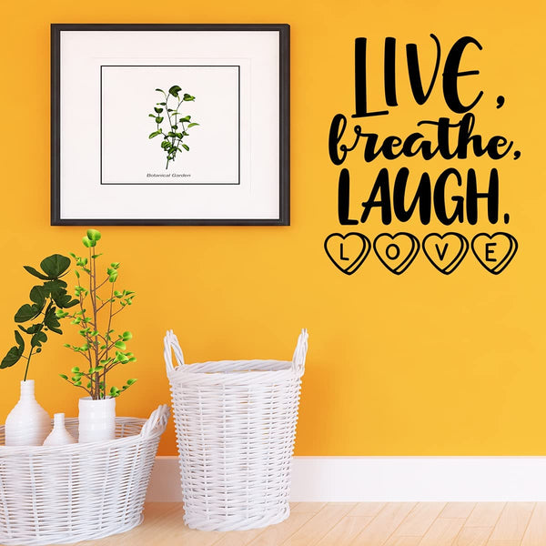 VWAQ Live Breathe Laugh Love Wall Decal Romantic Wall Decor