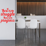 If There is No Struggle There is No Progress Motivational Wall Decal VWAQ