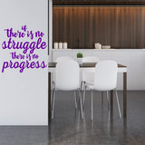 If There is No Struggle There is No Progress Motivational Wall Decal VWAQ