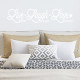 Live Life Laugh A Lot Love Forever Wall Decal Romantic Wall Decor VWAQ