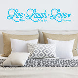Live Life Laugh A Lot Love Forever Wall Decal Romantic Wall Decor VWAQ